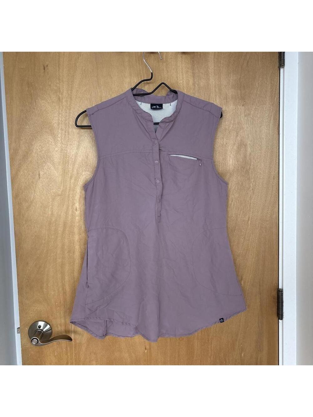American Outback Mauve Sleeveless Hiking Utility Shirt S Outdoor Gorpcore